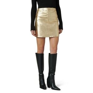 NWT Joe's Jeans The Cara Gold Foil Mini Skirt Size 29